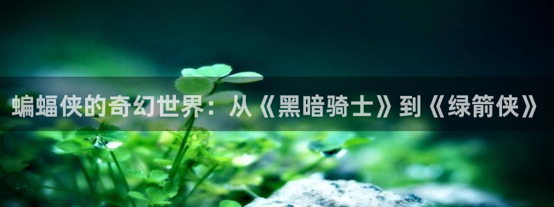 看韩漫画免费软件：蝙蝠侠的奇幻世界：从《黑暗骑士》到《绿箭侠》
